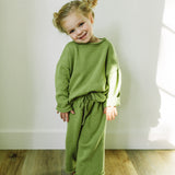 Knitted Cotton Pants Pea Green