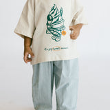 Textured Pin Stripe Pants- Green