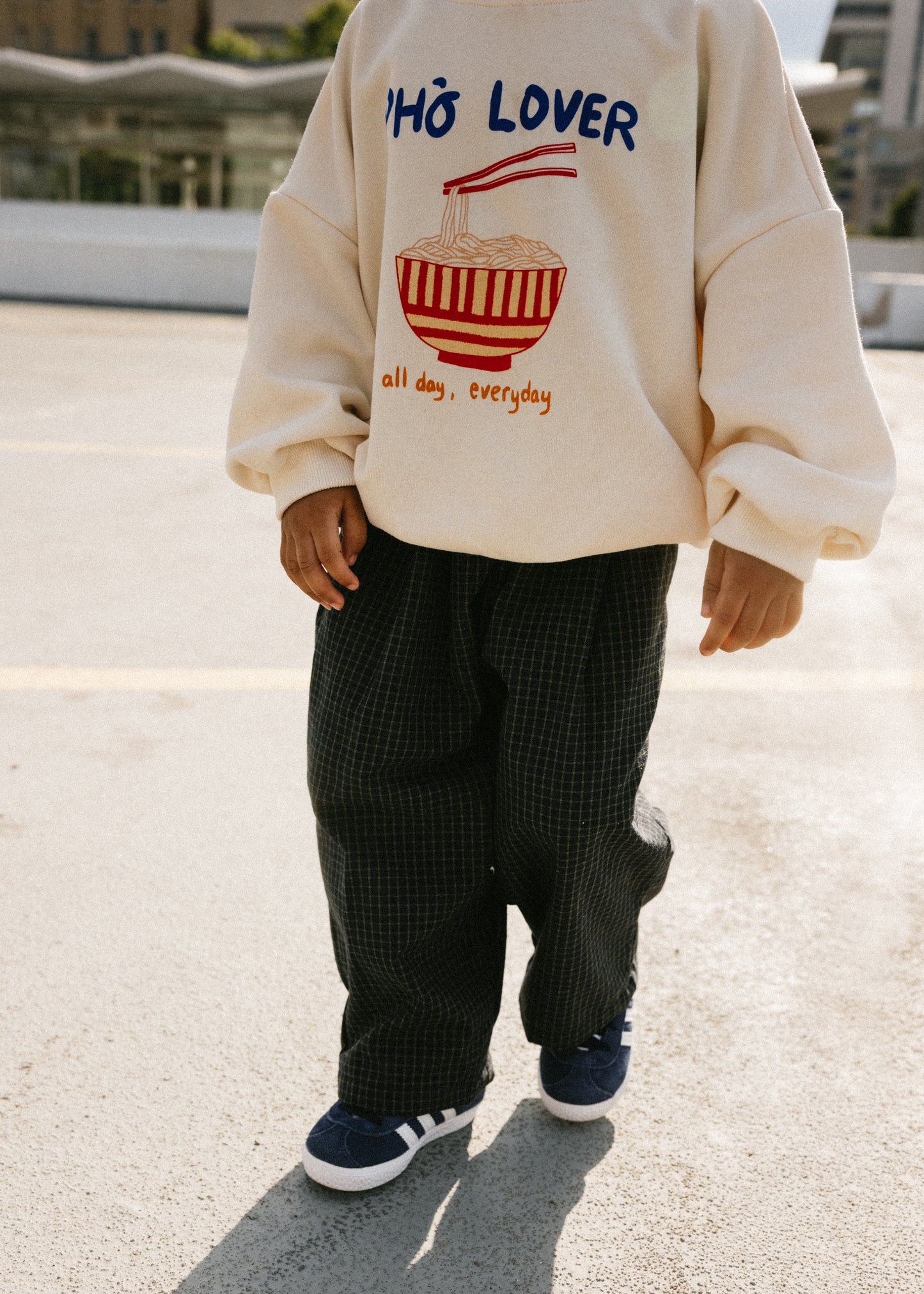 Check Pant- Navy & Green