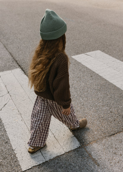 Soft Gingham Pants- Light Purple