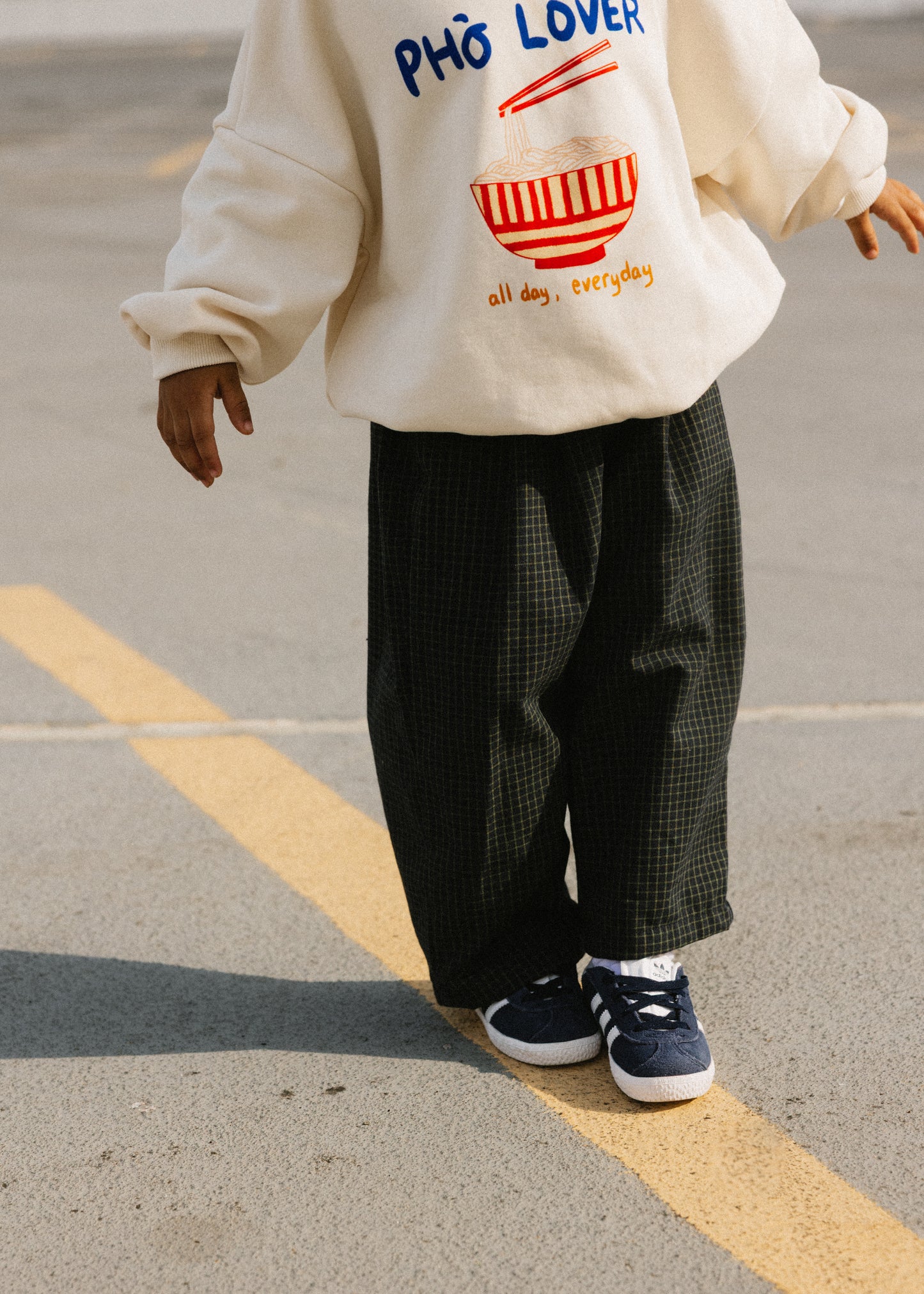 Check Pant- Navy & Green