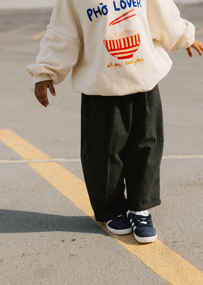 Check Pant- Navy & Green