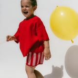 Oversized Knitted Shirt- Red