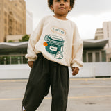 Graphic Crewneck- Jam- Cream