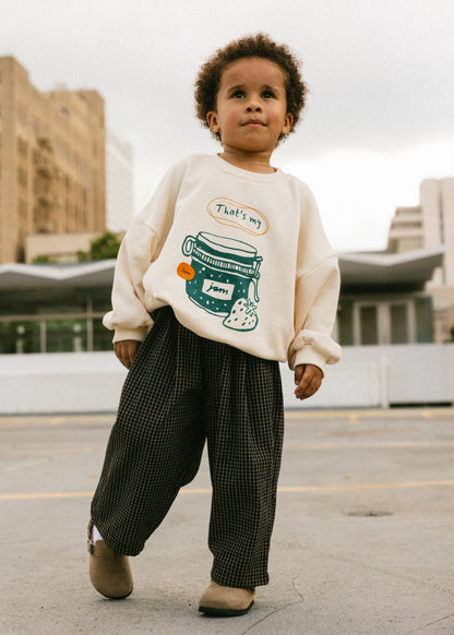 Graphic Crewneck- Jam- Cream