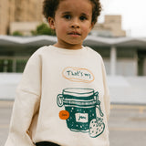 Graphic Crewneck- Jam- Cream