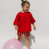 Oversized Knitted Shirt- Red