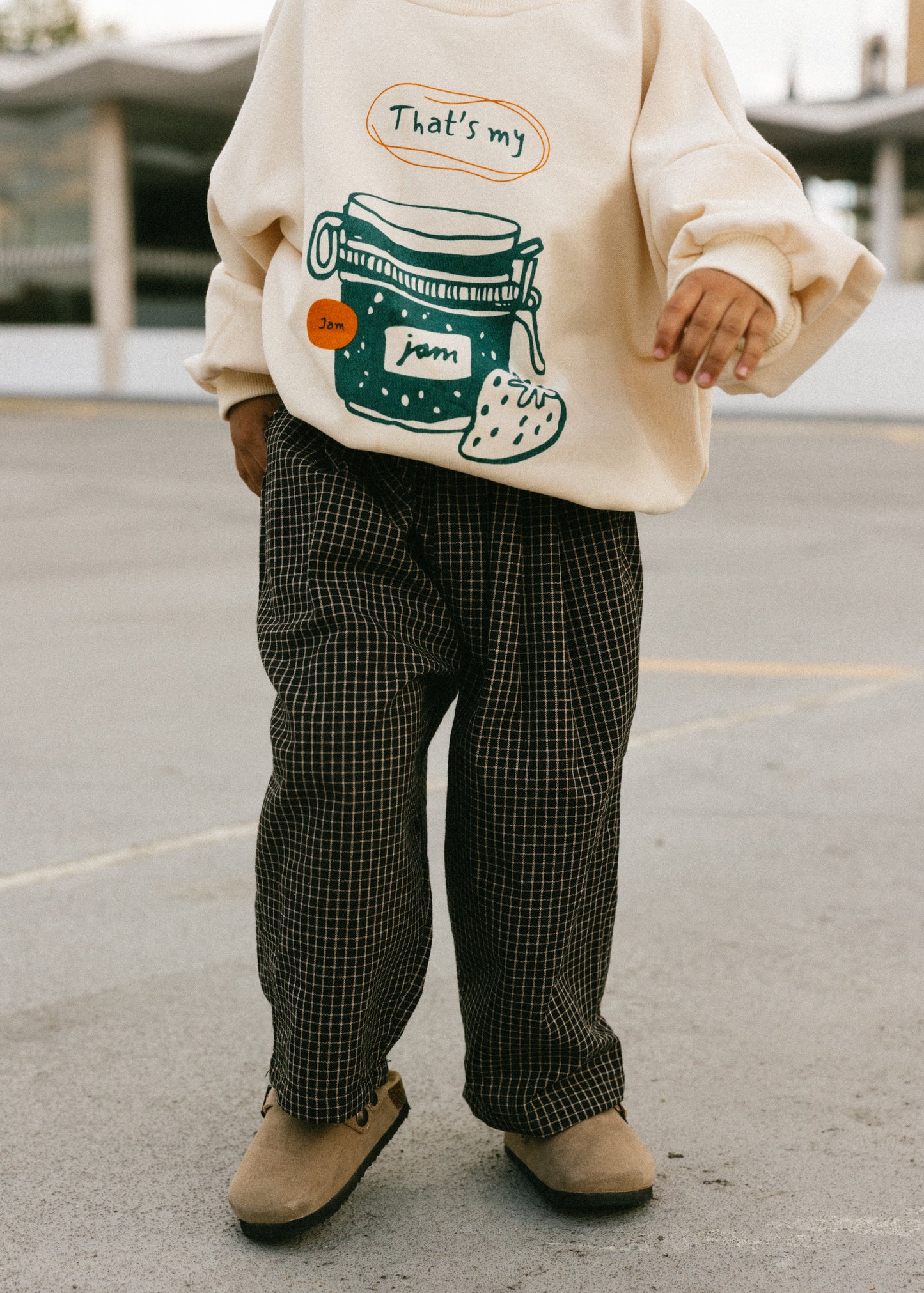Check Pant- Onyx & Oat