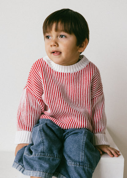 Striped Knit- Red