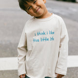 Graphic Long Sleeve- I think I like- Blue