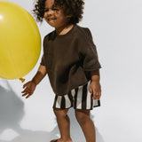 Oversized Knitted Shirt- Brown