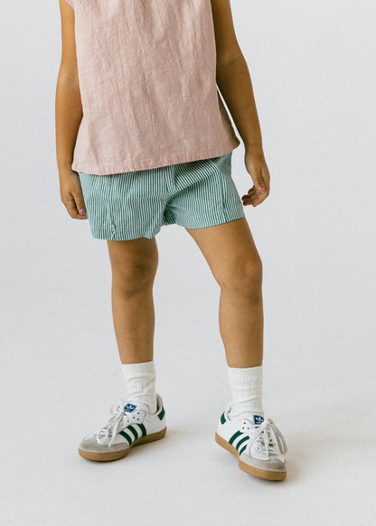 Pin Striped Shorts- Green