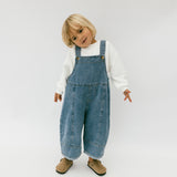 Fostered Collection Oversized Denim Overalls