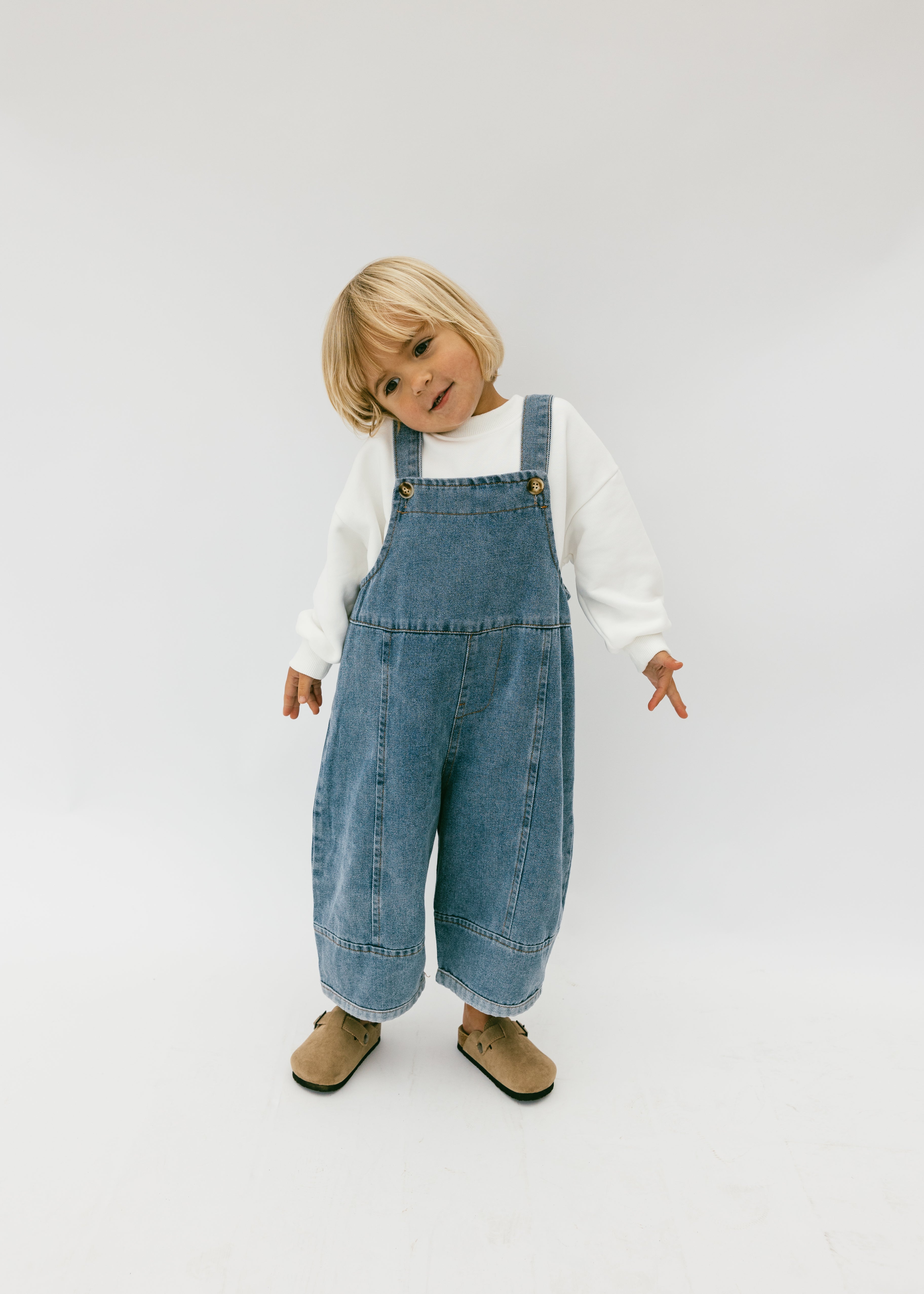 Fostered Collection Oversized Denim Overalls