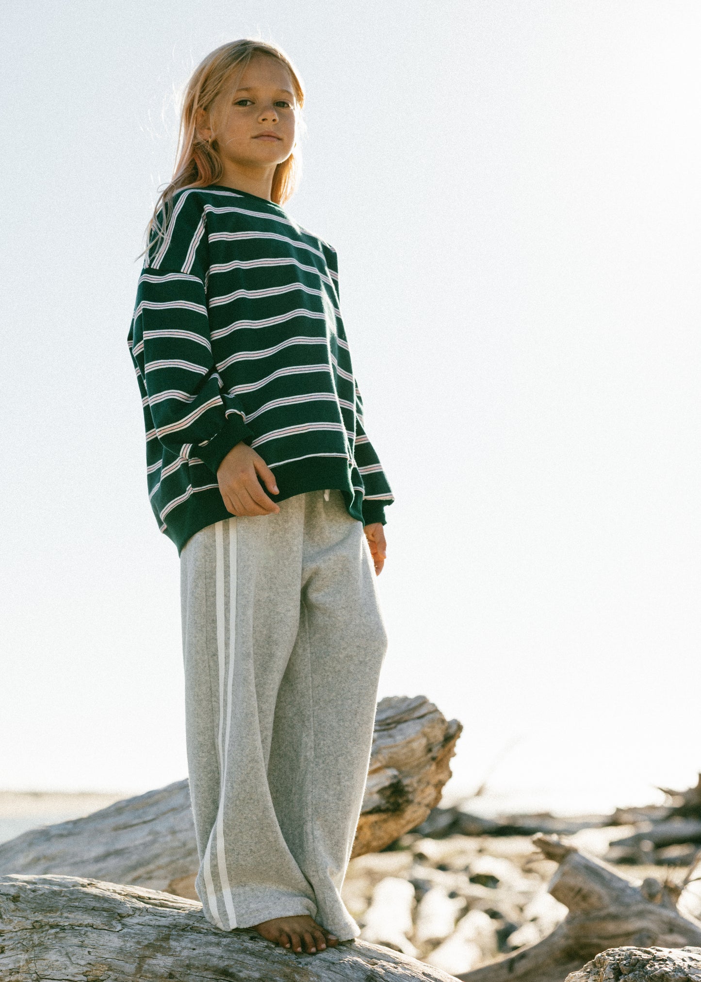 Racer Terry Pants- Gray