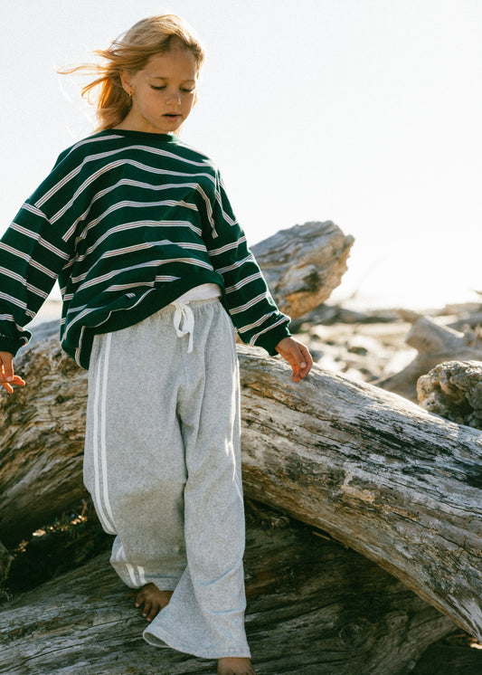 Racer Terry Pants- Gray