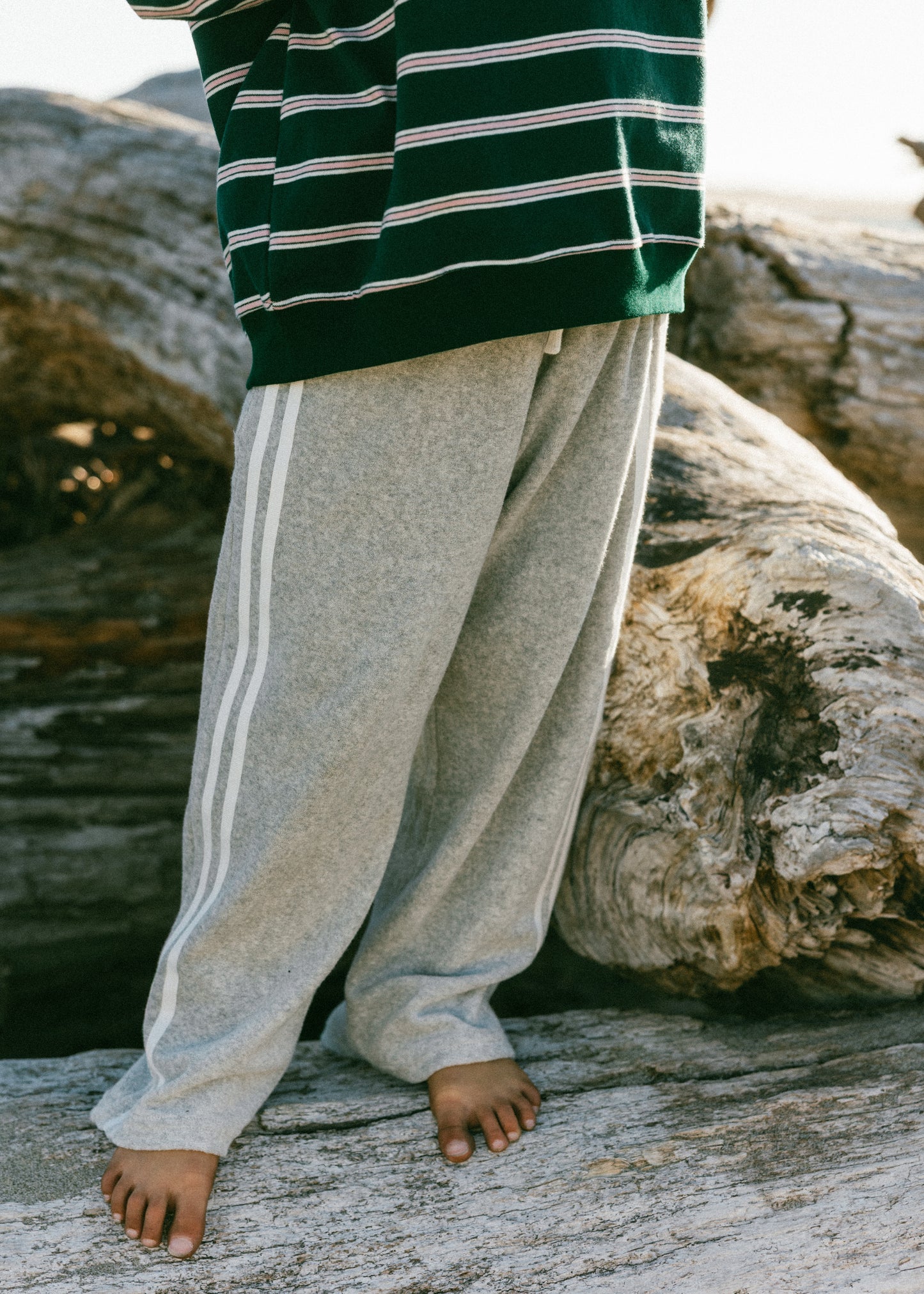 Racer Terry Pants- Gray