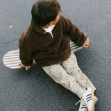 Plaid Cotton Pants- Mustard Yellow