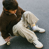 Plaid Cotton Pants- Mustard Yellow