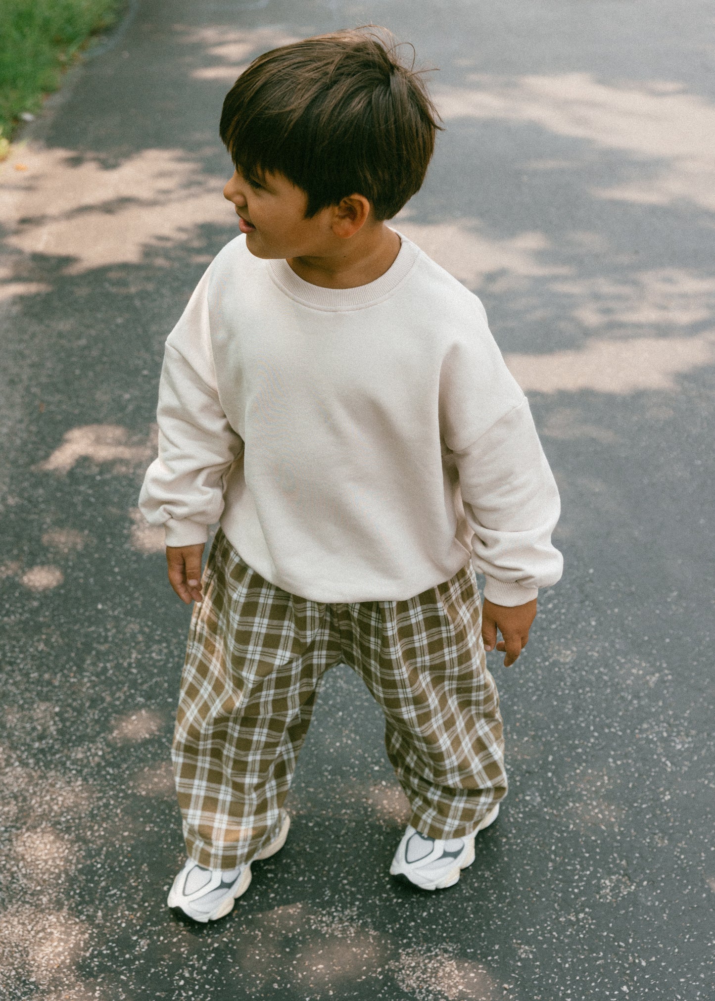 Plaid Pant- Olive