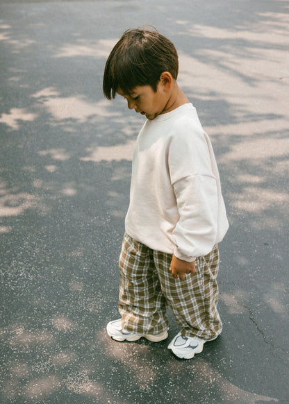 Plaid Pant- Olive