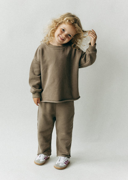 Raw Hem Set- Vintage Brown