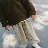 Plaid Cotton Pants- Mustard Yellow
