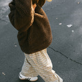 Plaid Cotton Pants- Mustard Yellow