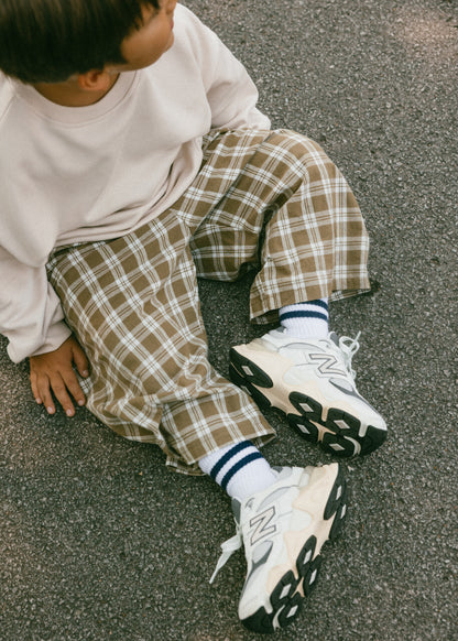 Plaid Pant- Olive