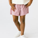 Pin Striped Shorts- Red