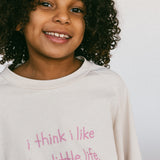 Graphic Long Sleeve- I think I like- Pink