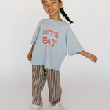 Graphic Tee- Let's Eat- Baby Blue