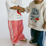 Racer Terry Pants- Bright Pink