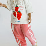 Racer Terry Pants- Bright Pink