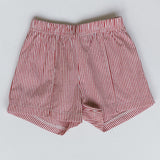 Pin Striped Shorts- Red