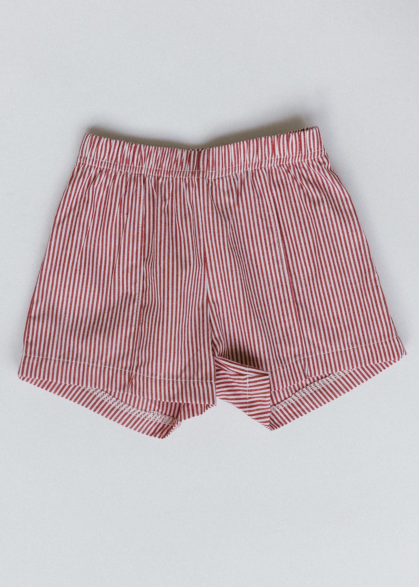 Pin Striped Shorts- Red