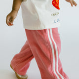 Racer Terry Pants- Bright Pink