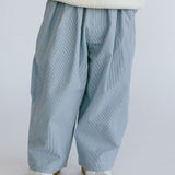 Pin Stripe Poplin Pants- Blue