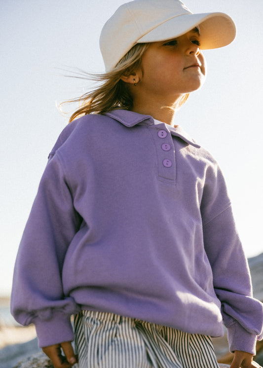 Polo Sweater- Light Purple