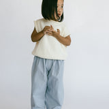 Pin Stripe Poplin Pants- Blue