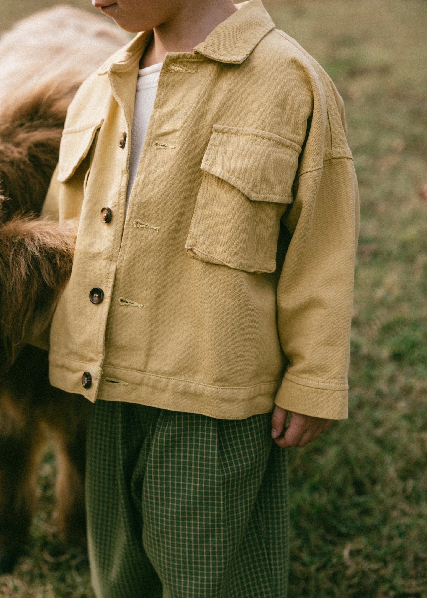 Cargo Jacket- Vintage Yellow