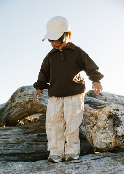 Polo Sweater- Brown