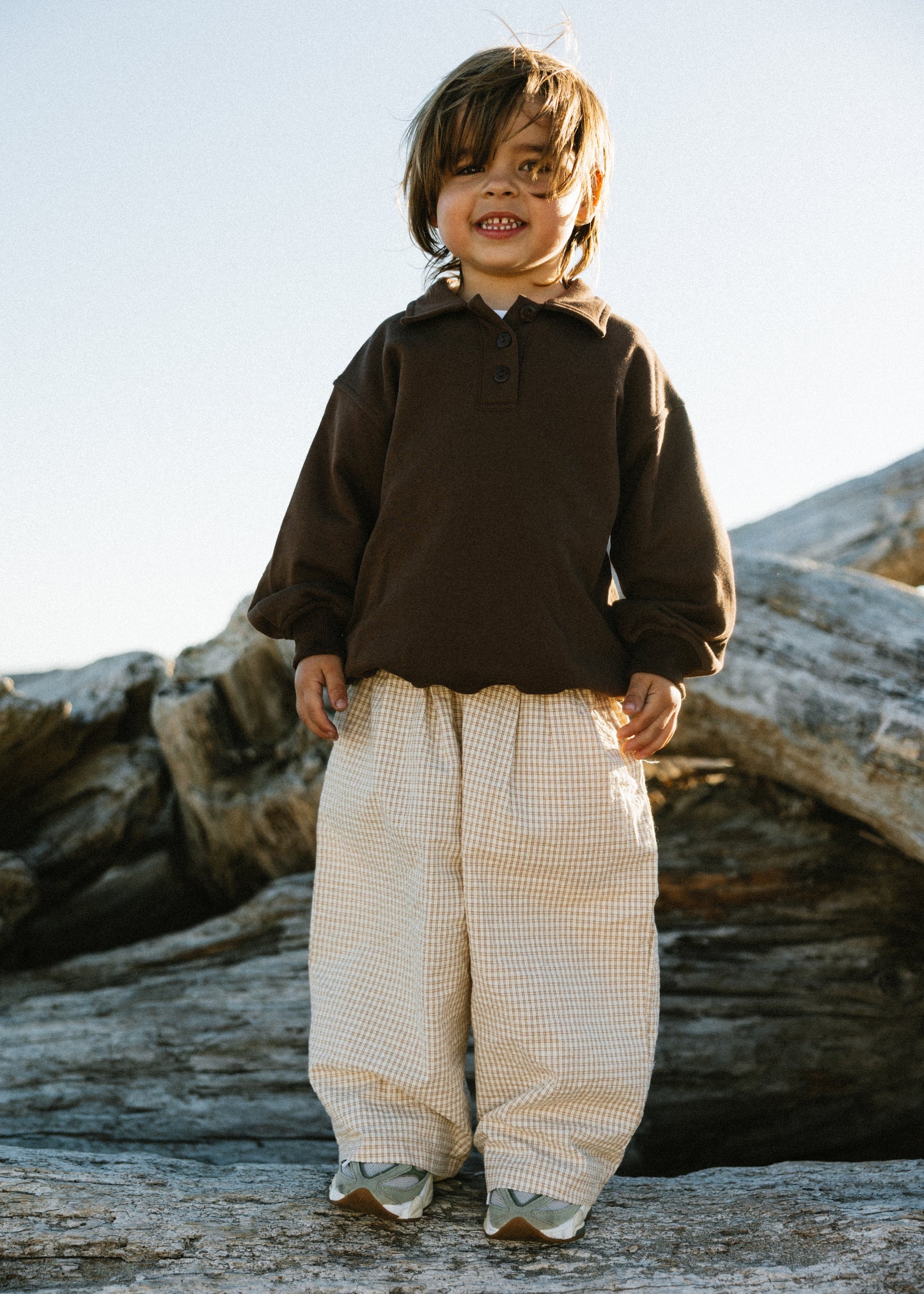 Polo Sweater- Brown