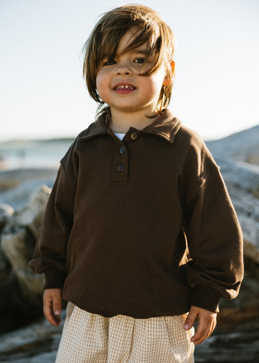 Polo Sweater- Brown