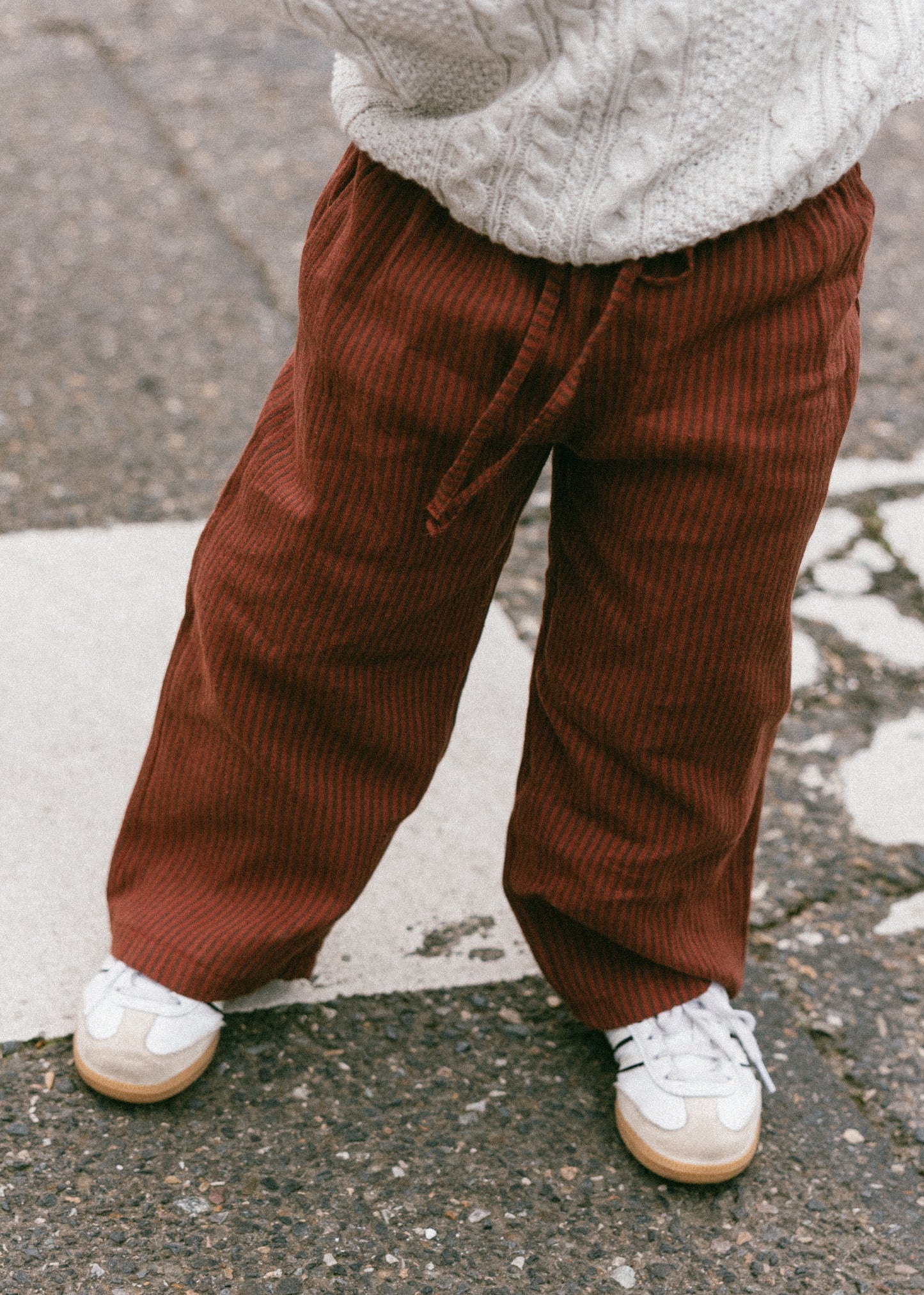 Striped Linen- Brick