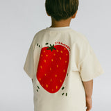 Oversized Graphic Tee- Strawberry