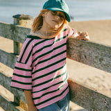 Striped Retro Tee- Pink