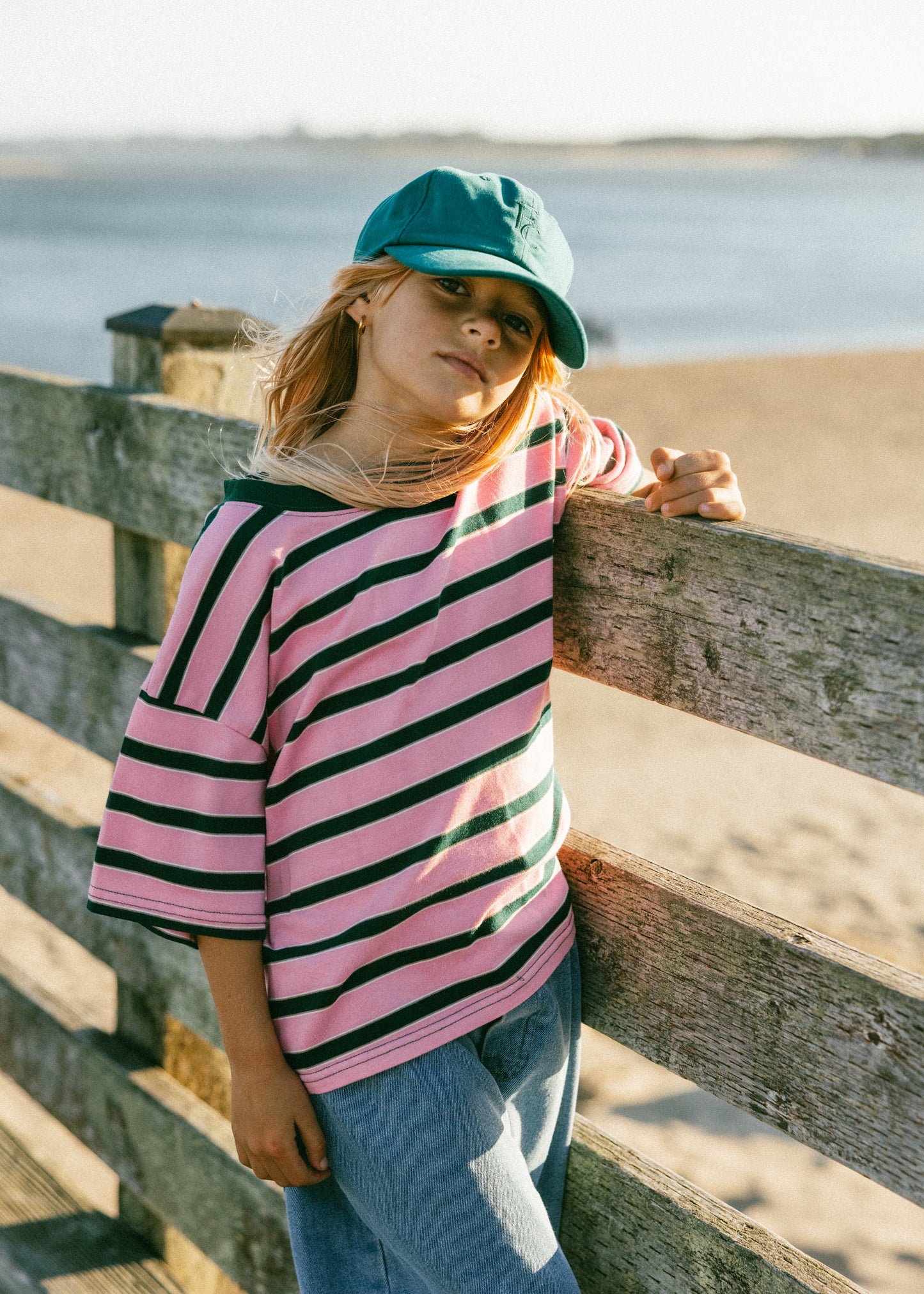 Striped Retro Tee- Pink