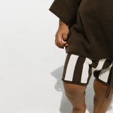 Oversized Knitted Shirt- Brown