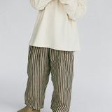 Linen Stripe Pants- Clove
